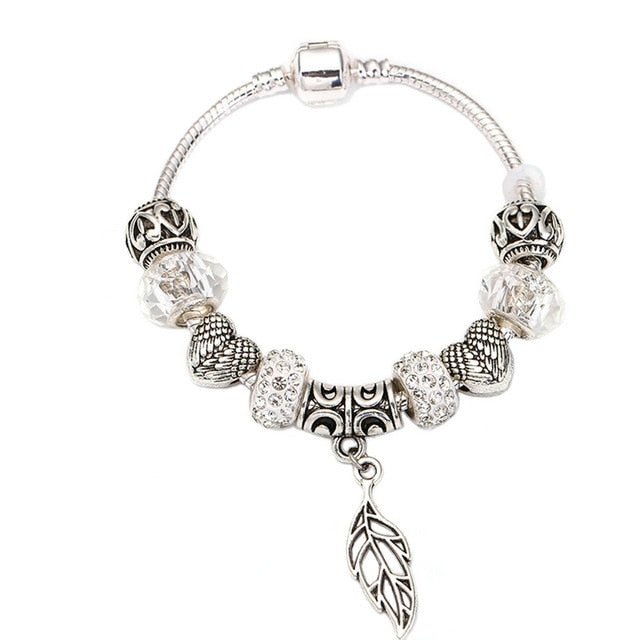 Maple Leaves Dangle Charm Bracelet