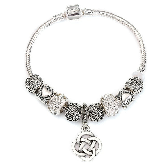 Maple Leaves Dangle Charm Bracelet