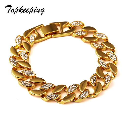 Buban Link Chain Crystal Bracelet