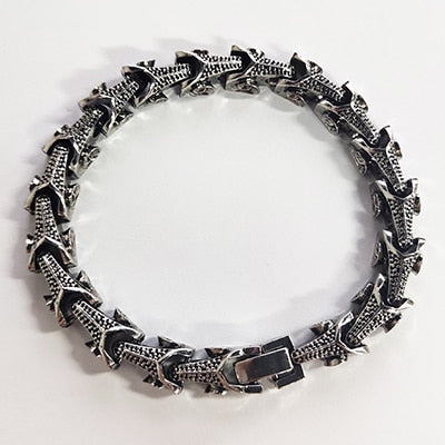 Stainless Steel Dragon Grain  Bracelet