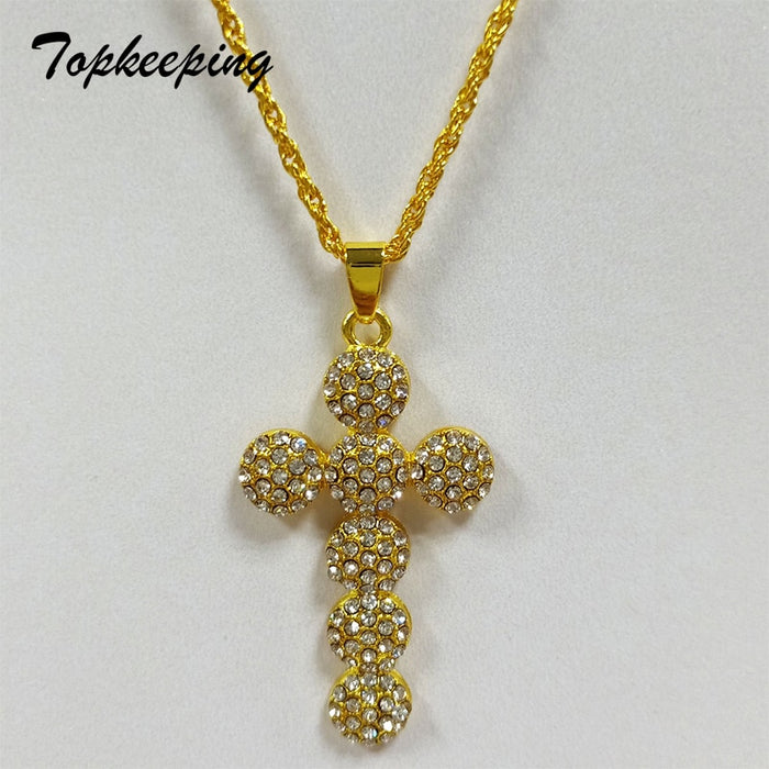 Rhinestone Big Cross Pendant