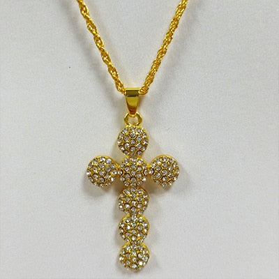 Rhinestone Big Cross Pendant