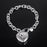 Silver Solid Color Heart Hollow Out Bracelet
