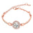 Silver Solid Color Heart Hollow Out Bracelet