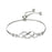 Silver Solid Color Heart Hollow Out Bracelet