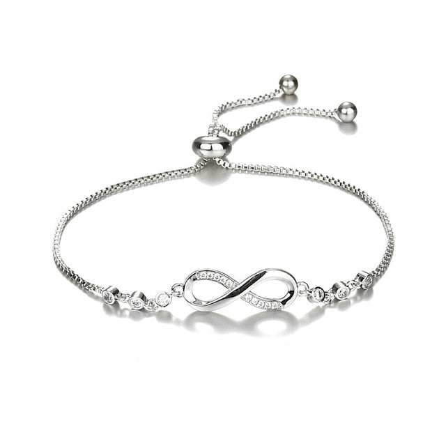 Silver Solid Color Heart Hollow Out Bracelet