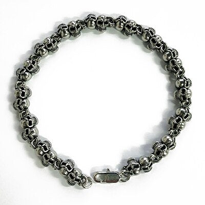 Twin Skull Punk Rock Bracelet