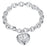 Silver Solid Color Heart Hollow Out Bracelet