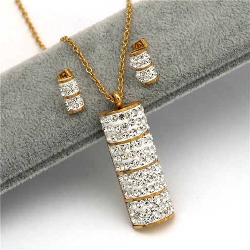 Zircon Gold Color Jewelry Set