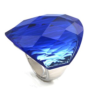 Stainless Steel Crystal Stone Ring