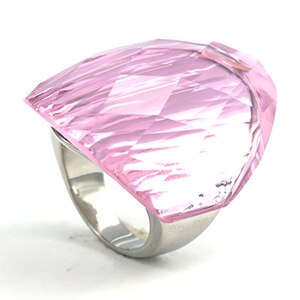 Stainless Steel Crystal Stone Ring