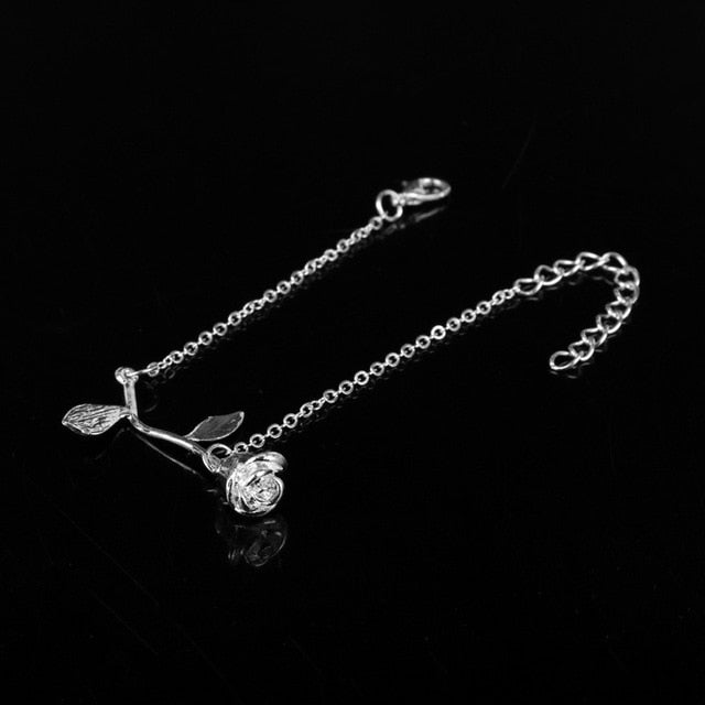 Rose Flower Charm Bracelet