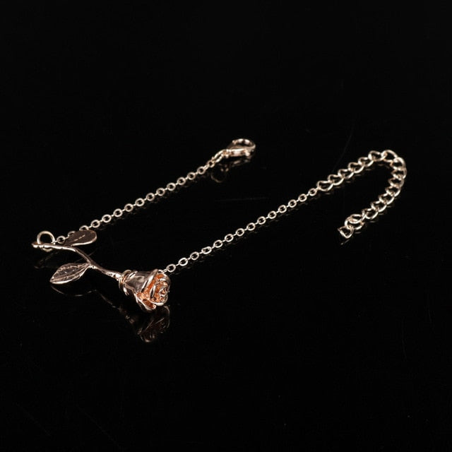 Rose Flower Charm Bracelet