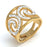 Gold Color Zircon Crystal Ring