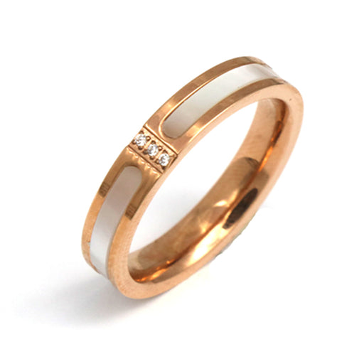 Cubic Zirconia Shell Ring