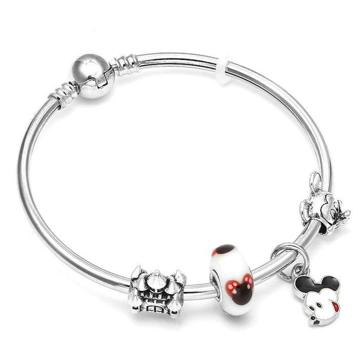 Mickey Charm with Castle Beads Pandora Bracelet