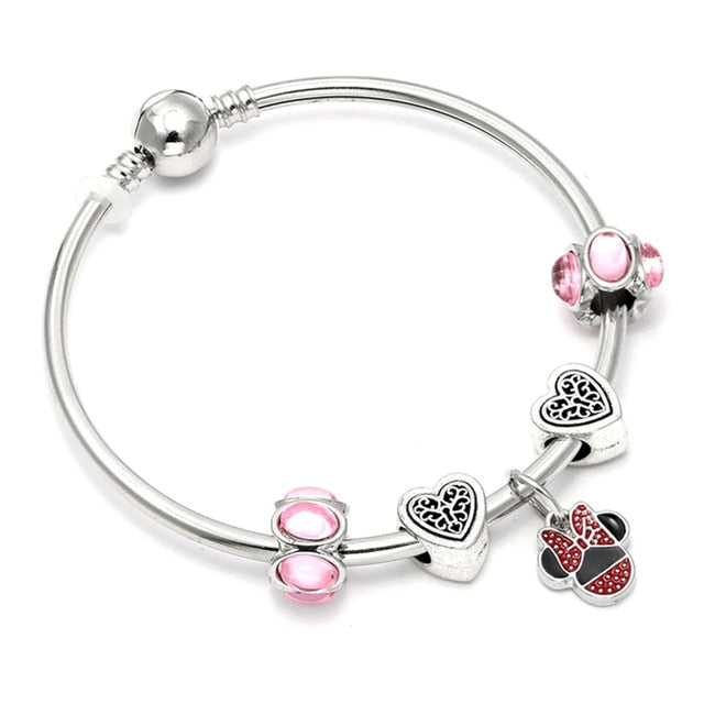 Mickey Charm with Castle Beads Pandora Bracelet