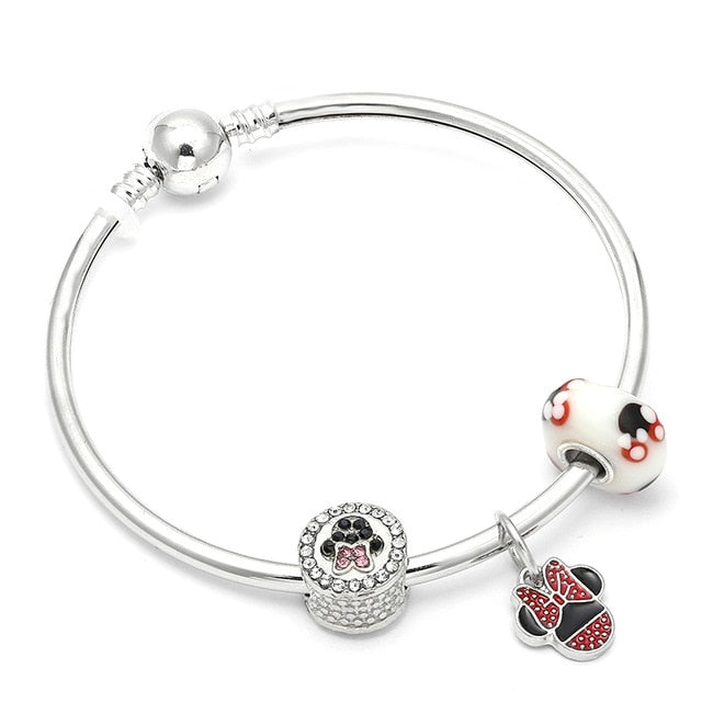 Mickey Charm with Castle Beads Pandora Bracelet