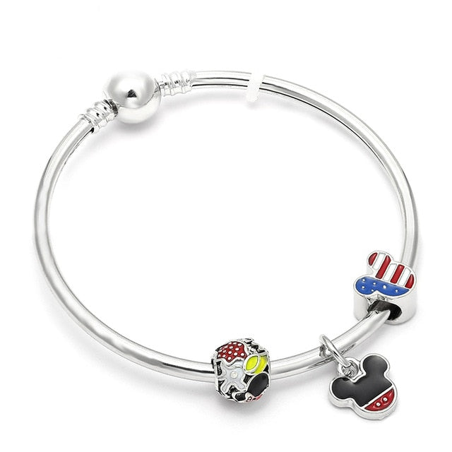 Mickey Charm with Castle Beads Pandora Bracelet