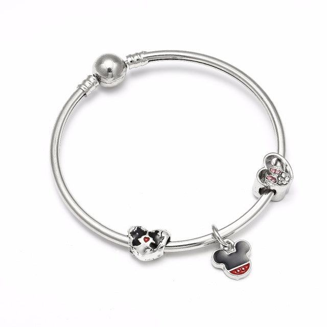 Mickey Charm with Castle Beads Pandora Bracelet