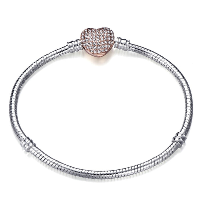 Heart Snake Chain Pandora Bracelet