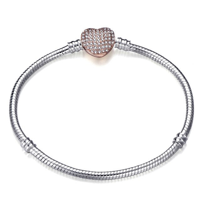 Heart Snake Chain Pandora Bracelet