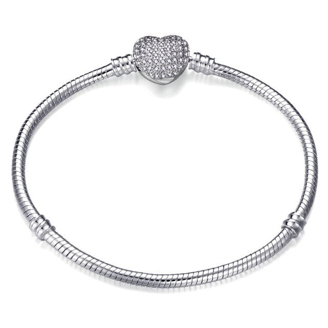 Heart Snake Chain Pandora Bracelet