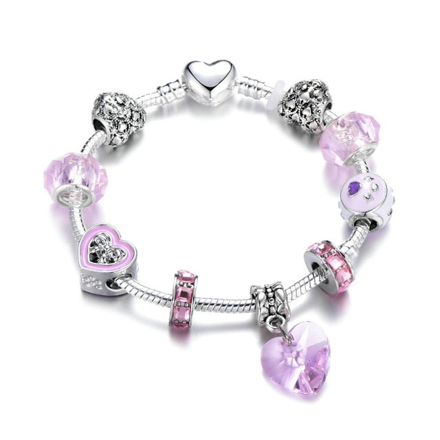 Love Heart Key and Lock Pandora Bracelet
