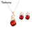 Rhinestone Spiral Water Drop Jewelry Set
