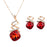 Rhinestone Spiral Water Drop Jewelry Set