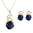 Rhinestone Spiral Water Drop Jewelry Set