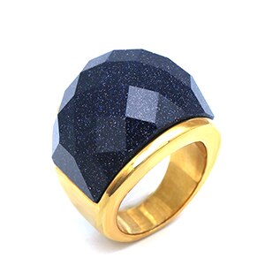 Stainless Steel Crystal Ring
