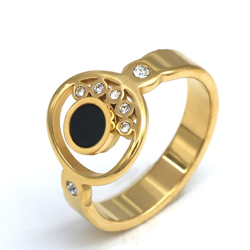 Hollow Linked Round Ring