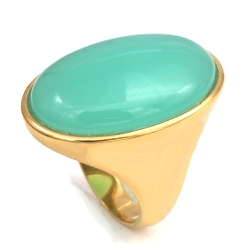 White Green Stone Ring