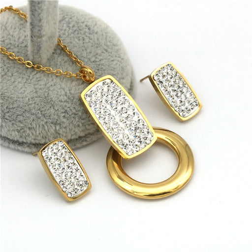 Zircon Gold Color Jewelry Set
