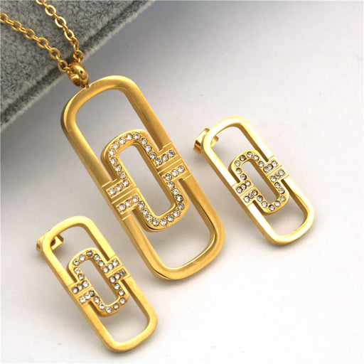 Zircon Stainless Steel Jewelry Set