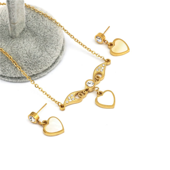 Heart Shape Stainless Steel Jewelry Set