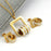 Stainless Steel Gold Color with Crystal Rhinestone Jewelry Set