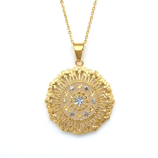 Two Tone Round Necklace