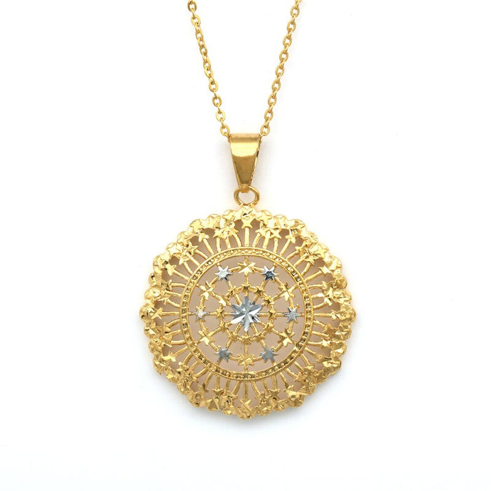 Two Tone Round Necklace