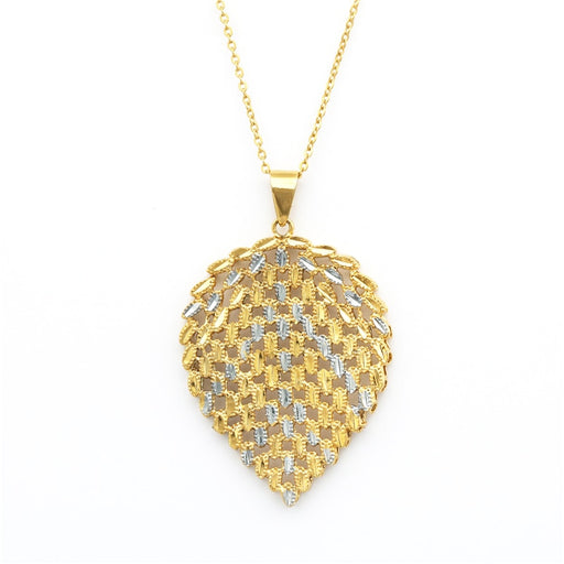 Two Tone Leaf Necklace