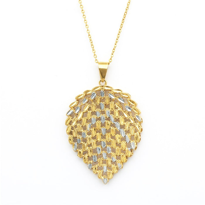 Two Tone Leaf Necklace