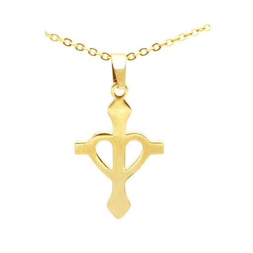 Gold Color Cross Necklace