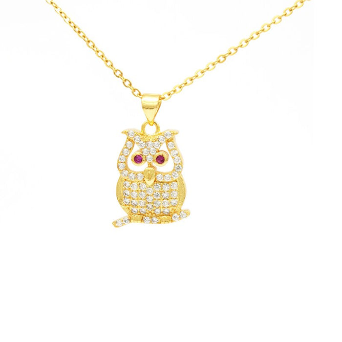 Owl Crystal Aolly Necklace
