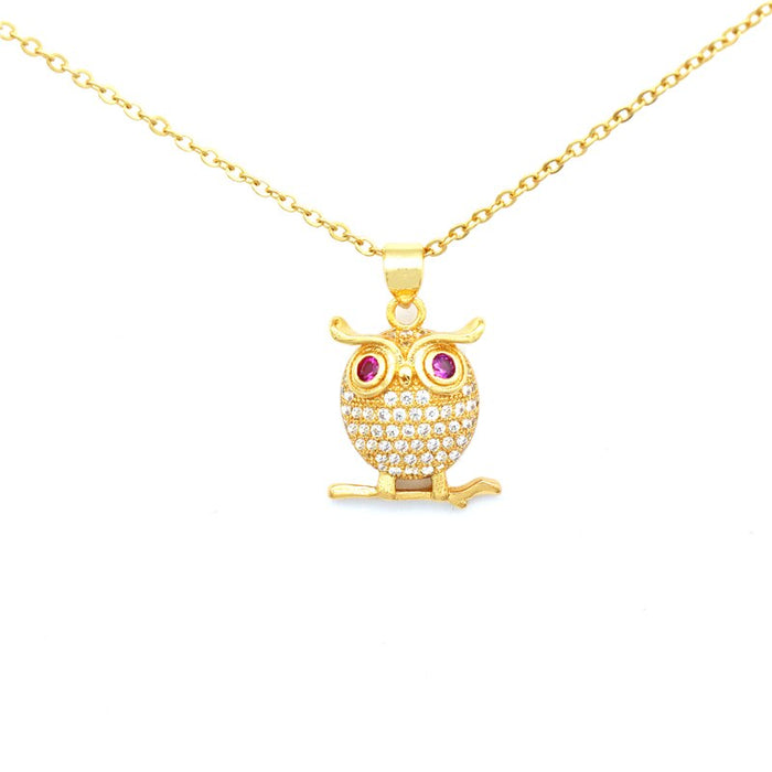 Owl Crystal Aolly Necklace