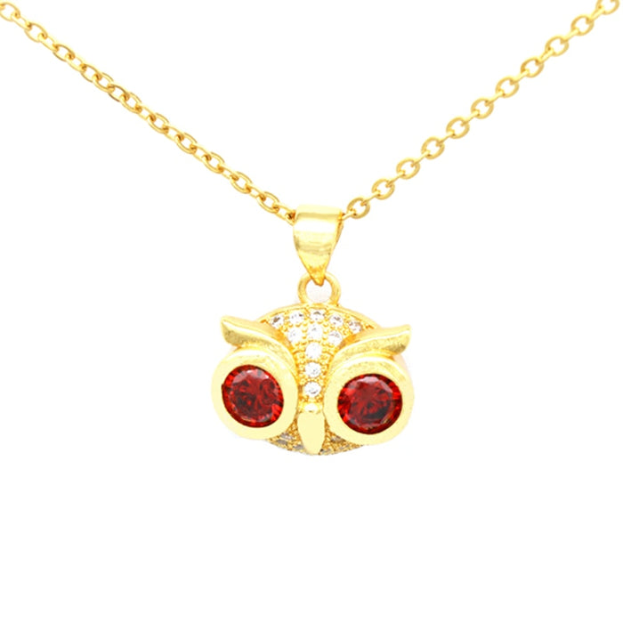 Owl Crystal Aolly Necklace