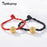 Gold Color Small Pig Zodiac Red & Black Rope Bracelet