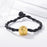 Gold Color Small Pig Zodiac Red & Black Rope Bracelet