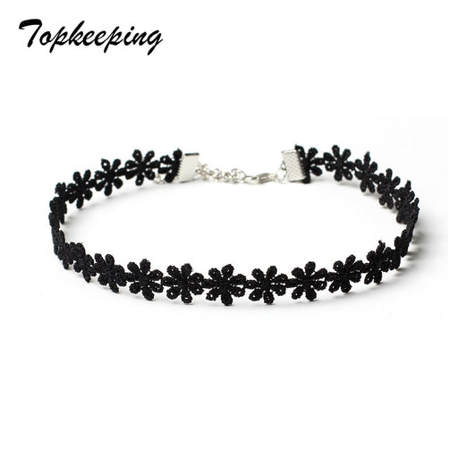 Black Lace Flower Bracelet