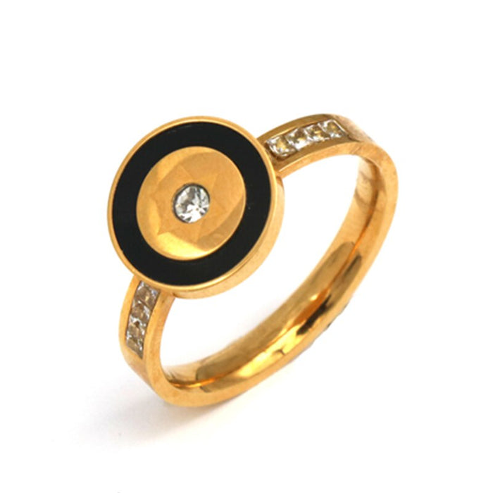 Zircon Australia Crystal Stainless Steel Ring